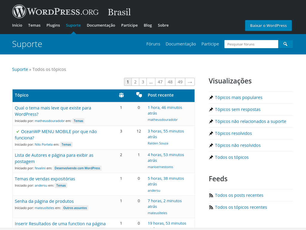 Forum Oficial do WordPress