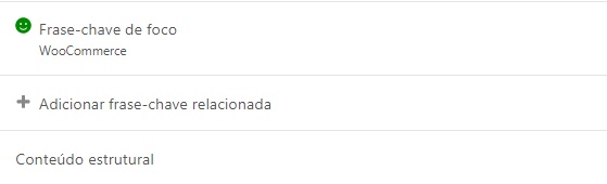 Palavra-chave para o Yoast SEO