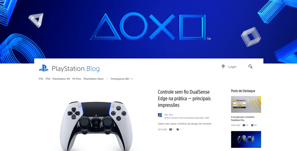 Blog do Play Station